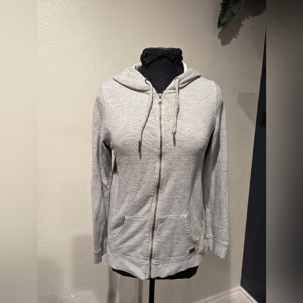 Roxy zip up hoodie size XL teen size, color is gray
